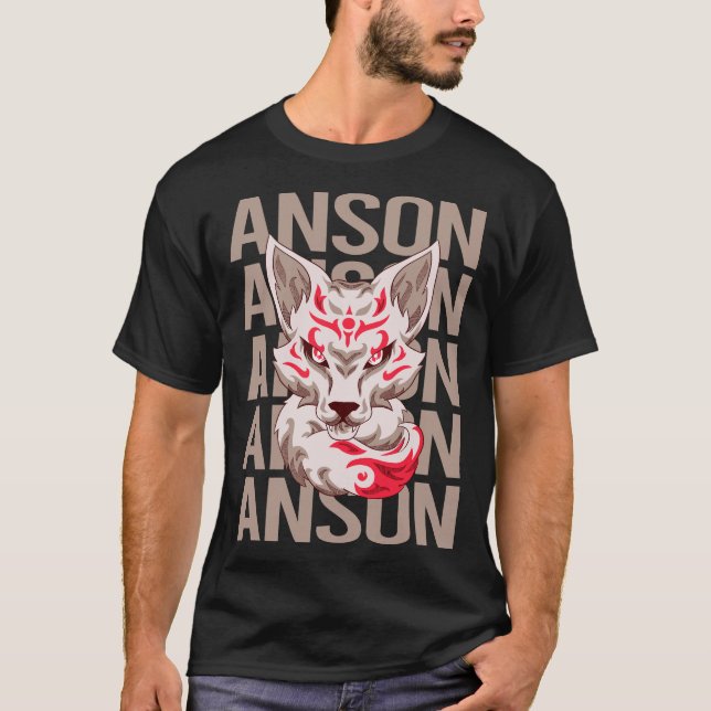 Fox Head - Anson Name T-Shirt (Vorderseite)