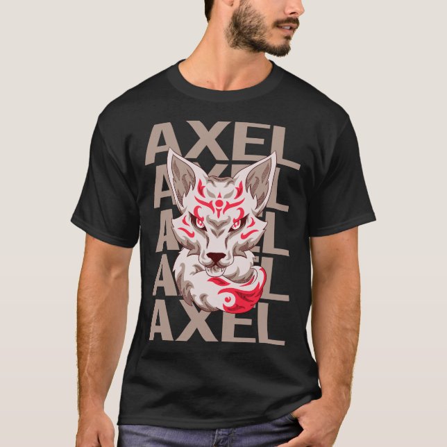 Fox Head - Axel Name T-Shirt (Vorderseite)
