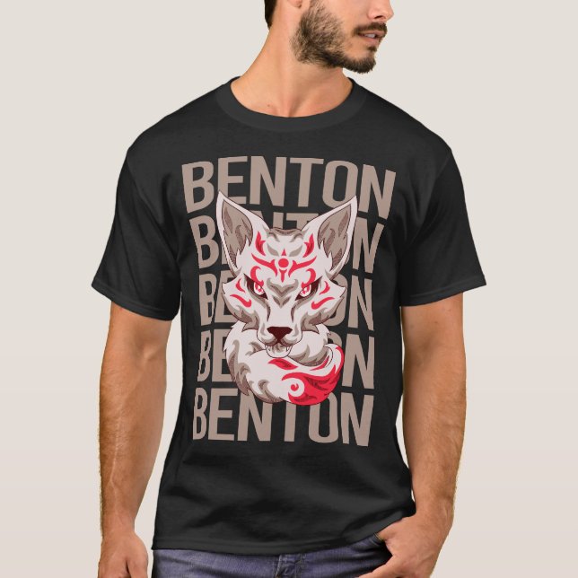 Fox Head - Benton Name T-Shirt (Vorderseite)