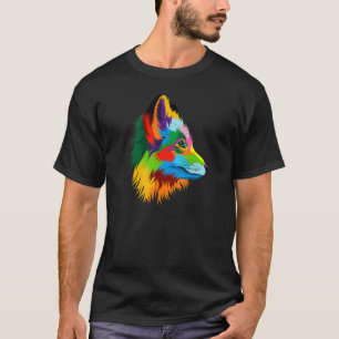 Fox Head Colorful Art Animals Aquarellbilder T-Shirt