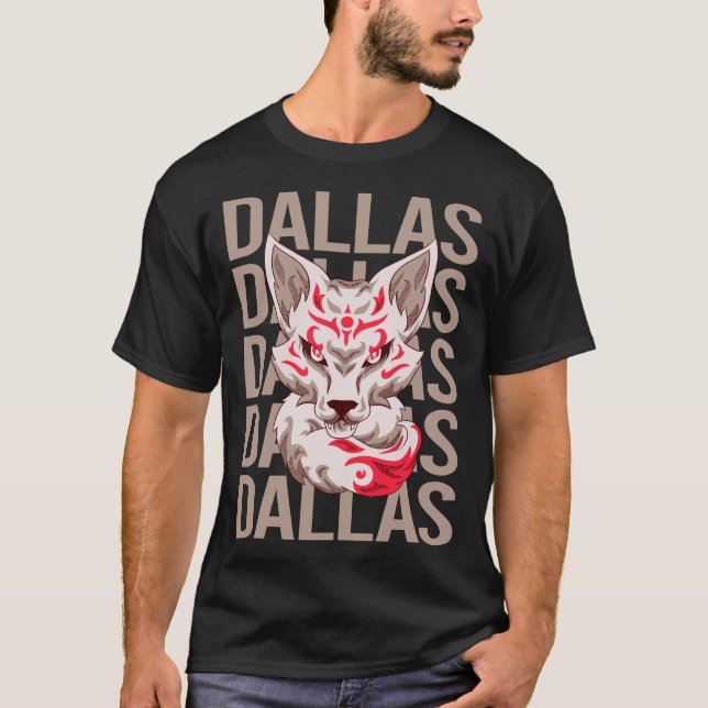 Fox Head - Dallas Name T-Shirt (Vorderseite)