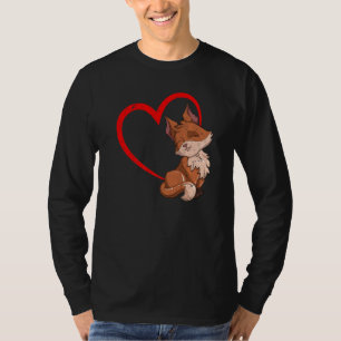 Fox Heart Forest Animal Nature Wildlife Fox T-Shirt
