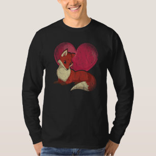 Fox Heart Forest Animal Wildlife Niedlich Fox T-Shirt