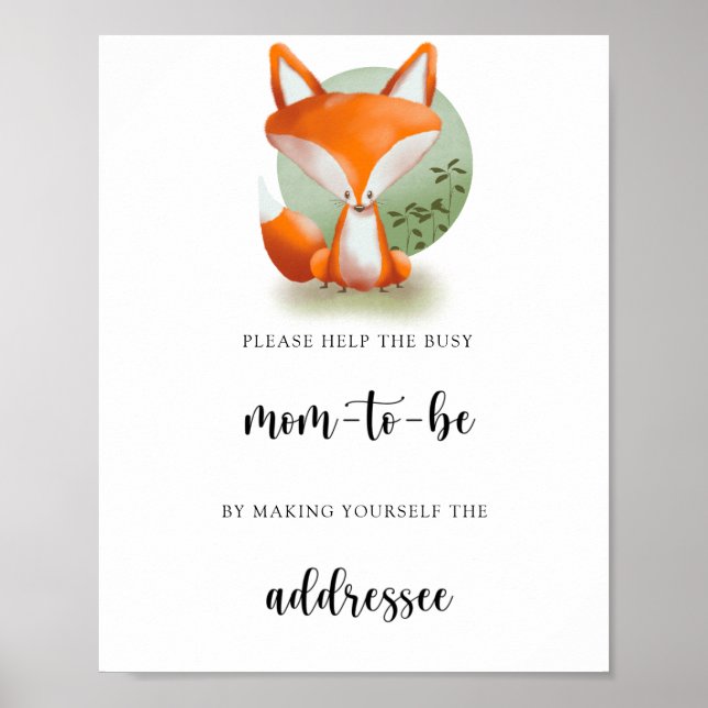 Fox - Helfen Sie dem geschäftigen Mama-to-Be-Poste Poster (Vorne)