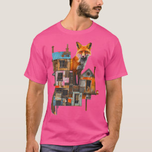Fox House Colorful Animal Art Fox T-Shirt