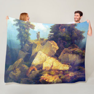 Fox Hunt Josef Navrátil nach 1850 Fleecedecke