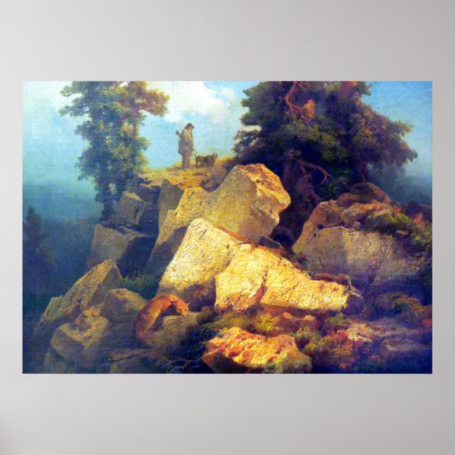 Fox Hunt Josef Navrátil nach 1850 Poster (Vorne)