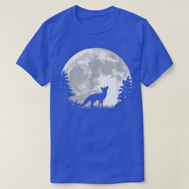 Fox Hunter Forest Walker Moonlight T - Shirt (Design vorne)