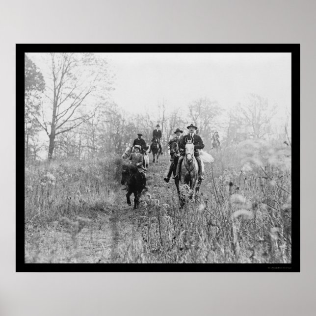 Fox Hunting in Virginia 1924 Poster (Vorne)