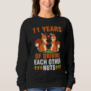 Fox Husband Ehefrau Verheiratet 11 Jahre Autofahre Sweatshirt