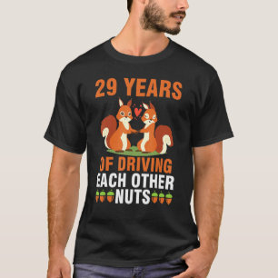 Fox Husband Ehefrau Verheiratet 29 Jahre Autofahre T-Shirt