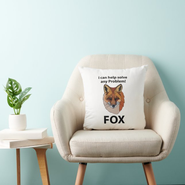 Fox ich kann helfen, jedes Problem Funny Fox zu lö Kissen (Stuhl )