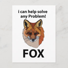 Fox ich kann helfen, jedes Problem Funny Fox zu lö Postkarte