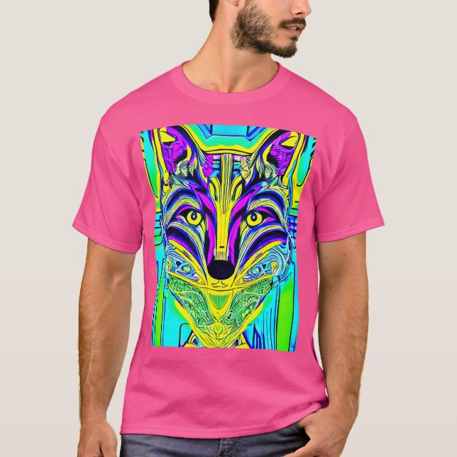 Fox Illustration Artistic Fox Lover T-Shirt (Vorderseite)