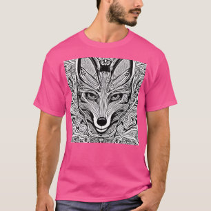 Fox Illustration Motif Niedlicher künstlerischer F T-Shirt