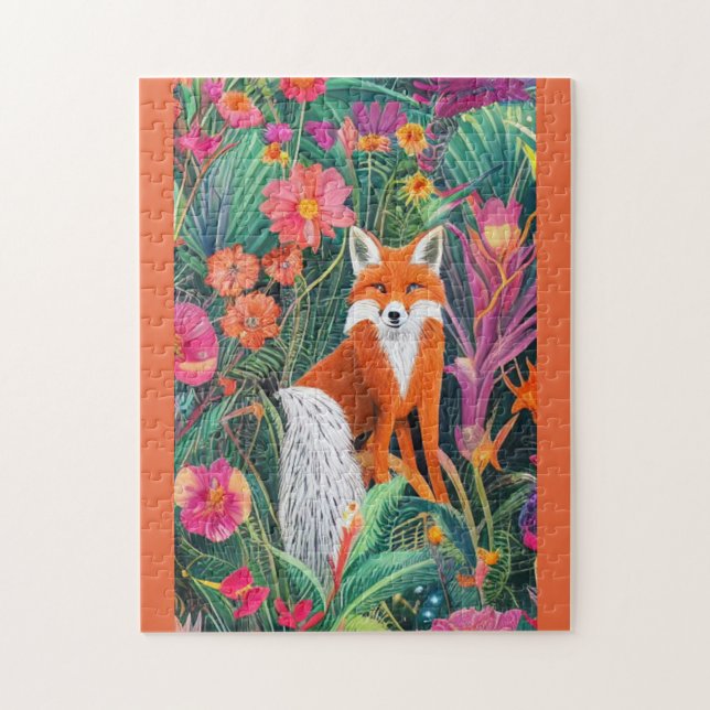 Fox im Garten Puzzle (Vertikal)
