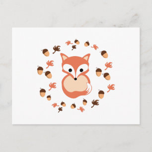 Fox im Herbst Postkarte