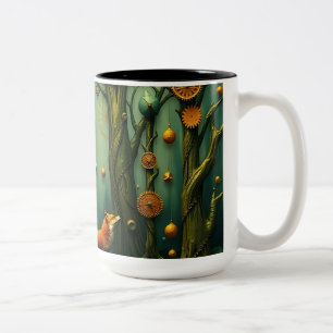 Fox im Schlosswald Zweifarbige Tasse