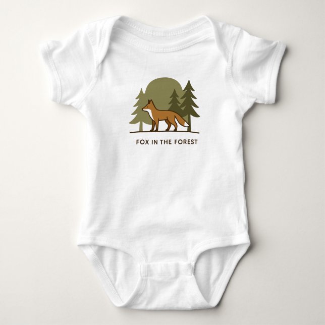Fox im Wald Baby Strampler (Vorderseite)