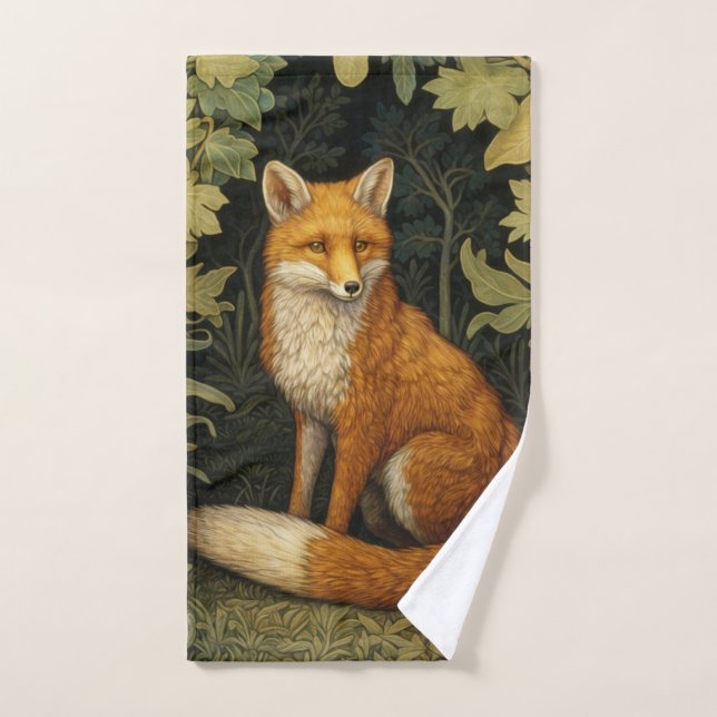 Fox im Wald, Jugendstil Handtuch (Handtuch)