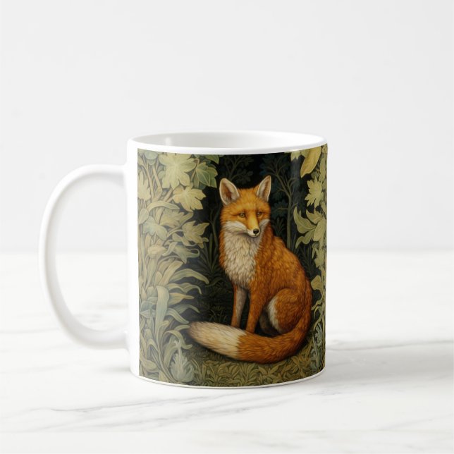 Fox im Wald, Jugendstil Kaffeetasse (Links)