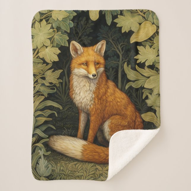Fox im Wald, Jugendstil Sherpadecke (Vorderseite)