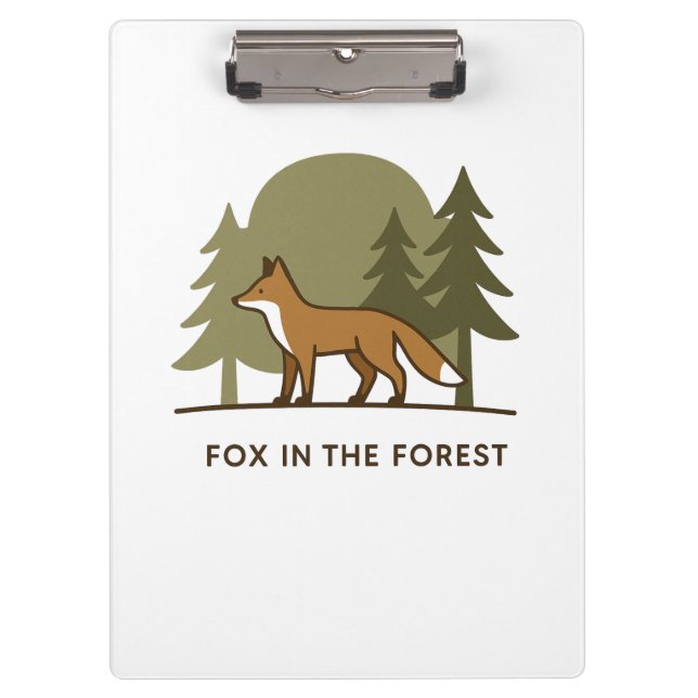 Fox im Wald Klemmbrett (Vorderseite)