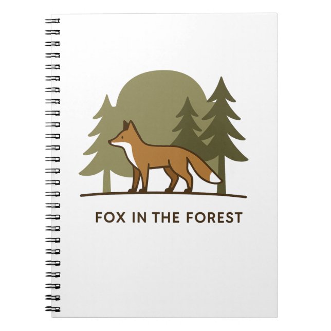 Fox im Wald Notizblock (Vorderseite)