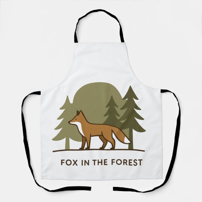 Fox im Wald Schürze (Vorderseite)