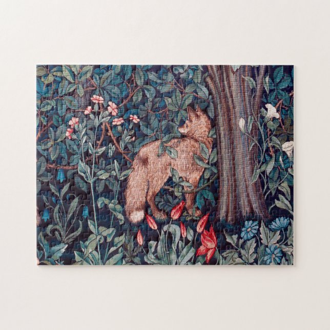 Fox im Wald, William Morris Puzzle (Horizontal)