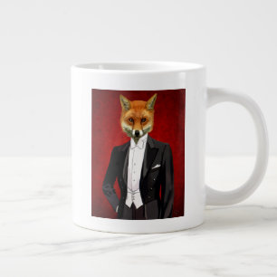 Fox in Abend Anzug, Portrait Jumbo-Tasse