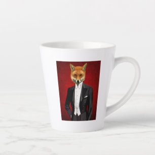 Fox in Abend Anzug, Portrait Milchtasse