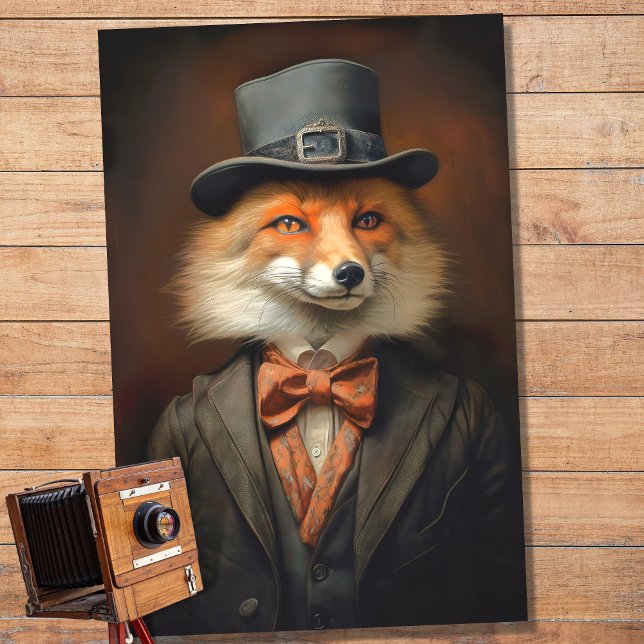 Fox in Anzug und Hat 2 Decoupage Paper Seidenpapier (Von Creator hochgeladen)
