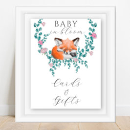 Fox in Blüte - KARTEN UND GIFTS Poster