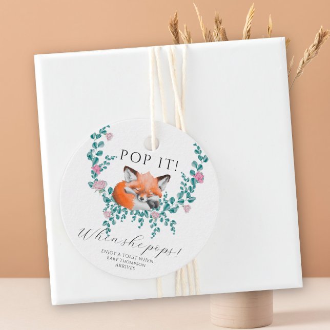 Fox in Blüte - Pop! Wenn sie Pop! Geschenkanhänger (Von Creator hochgeladen)