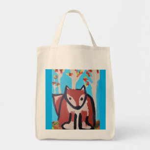 Fox in der Wald Tote Tasche