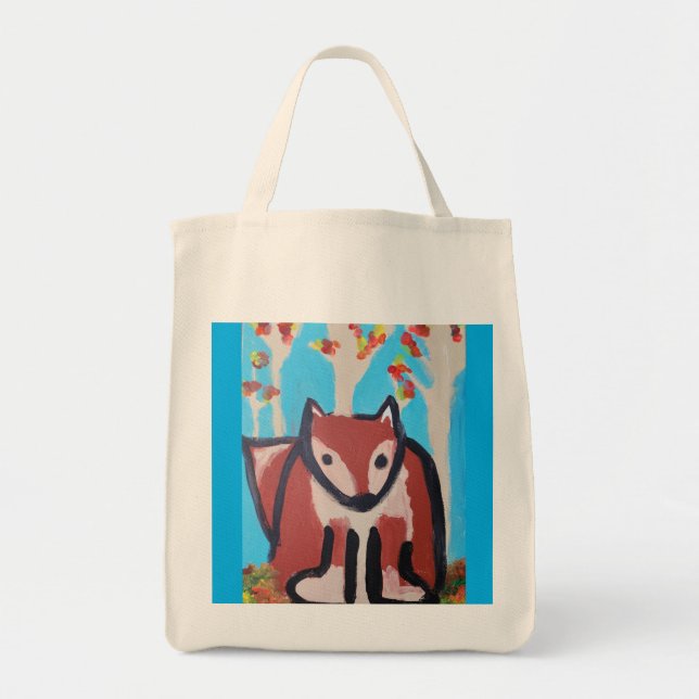 Fox in der Wald Tote Tasche (Vorne)