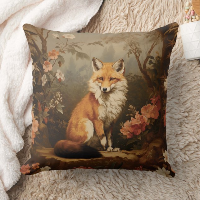 Fox in der Waldlaune Viktorianisch Kissen (Decke)