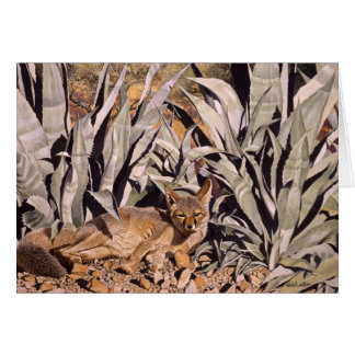 Fox in der Wüste "sicheres Haus "