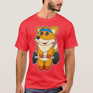 Fox in Fitness mit Barbell T-Shirt