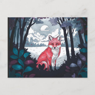Fox in Forest Clearing Postcard Postkarte