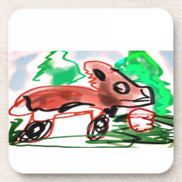 Fox in Frühjahr Getränkeuntersetzer