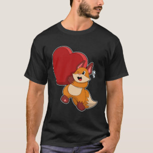 Fox in Liebe mit Herz T-Shirt