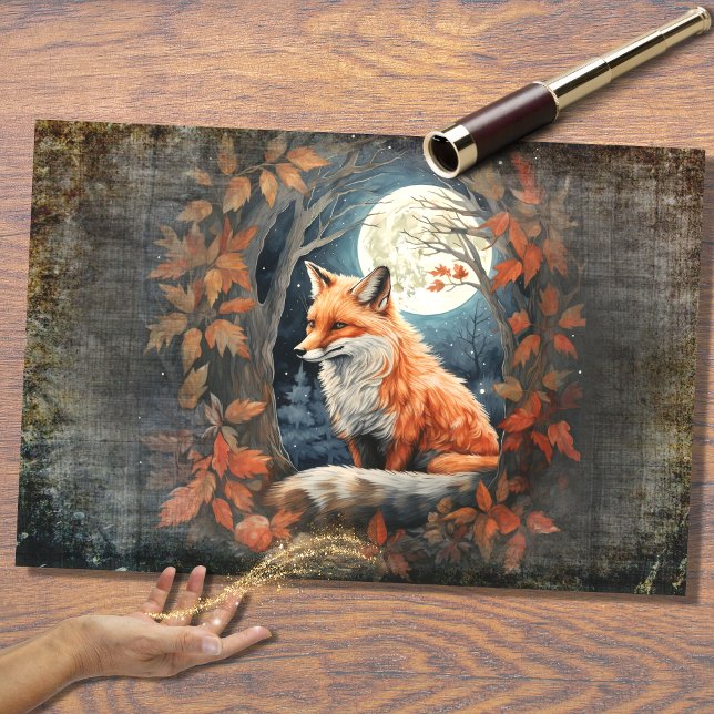 Fox in Mondlicht 2 Decoupage Paper Seidenpapier (Von Creator hochgeladen)