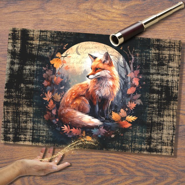 Fox in Mondlicht 4 Decoupage Paper Seidenpapier (Von Creator hochgeladen)