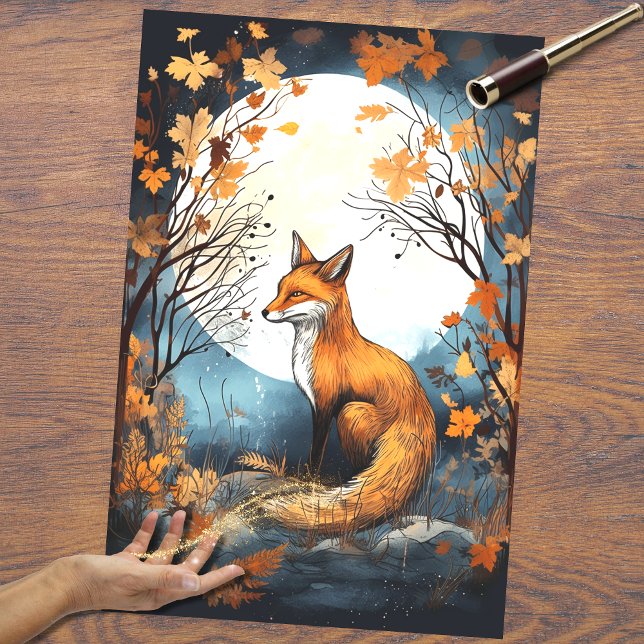 Fox in Mondlicht 7 Decoupage Paper Seidenpapier (Von Creator hochgeladen)