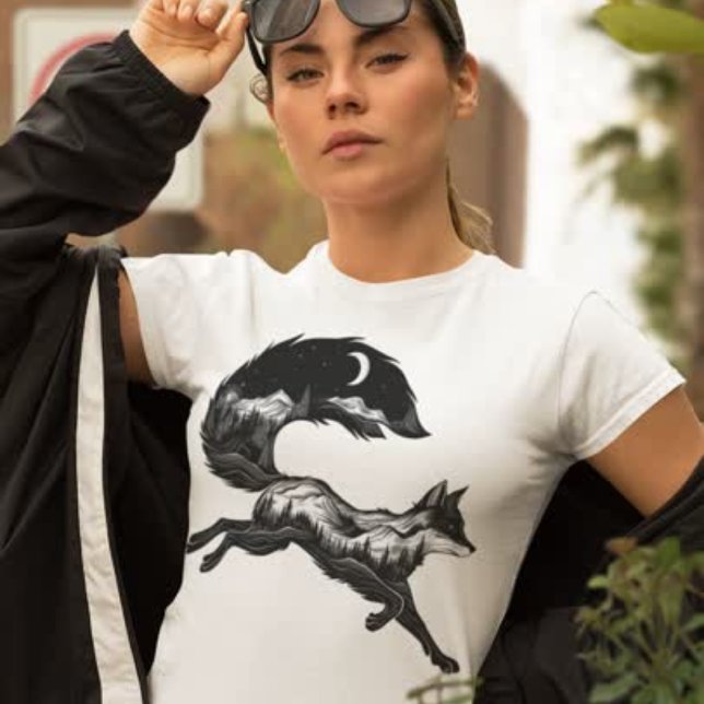Fox in Mountain T - Shirt (Von Creator hochgeladen)
