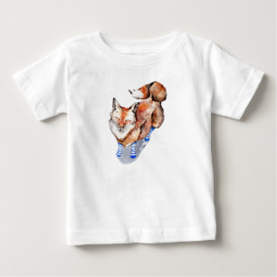 Fox in Socken Baby T-shirt