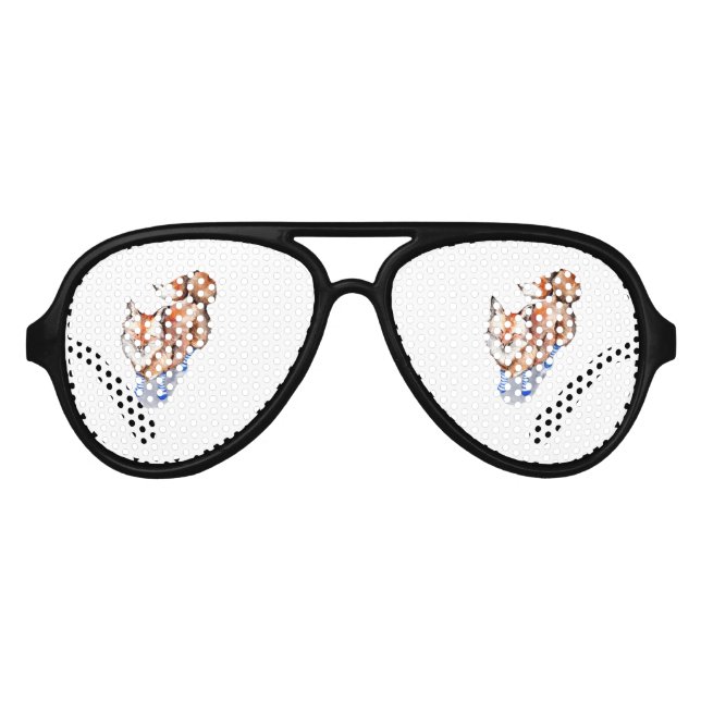 Fox in Socken Sonnenbrille (Vorderseite)