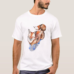 Fox in Socken T-Shirt